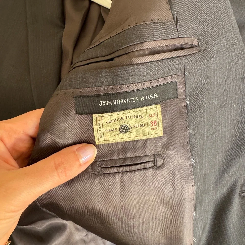 John Varvatos USA Dark Grey Wool Sport Blazer Jacket Men’s S 38R‎
